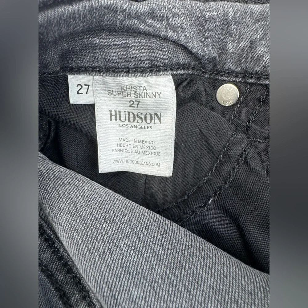 Hudson Krista Super Skinny Faded Black Stretch Jeans Size 27/4